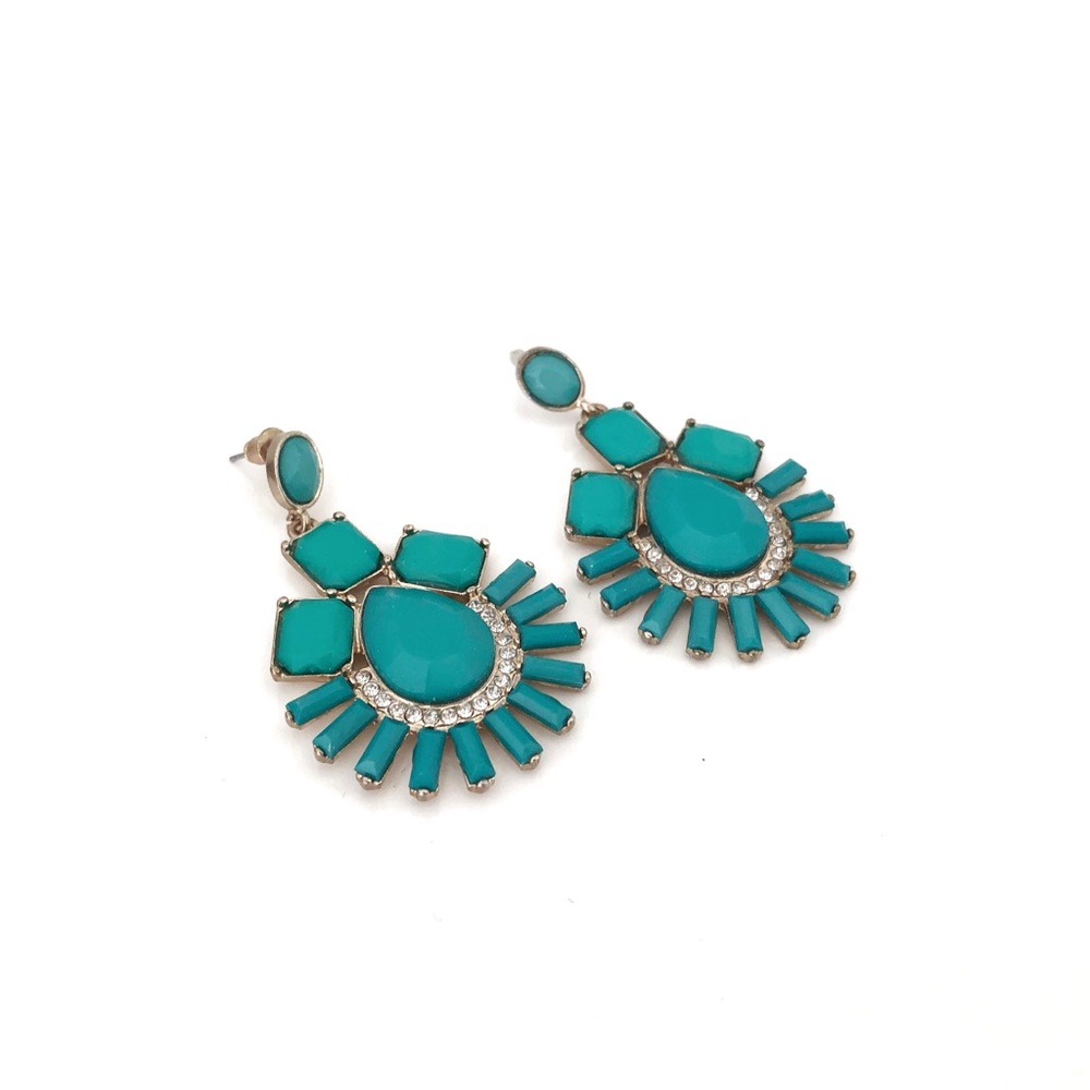 Brand New Turquoise Earrings with Rhinestone